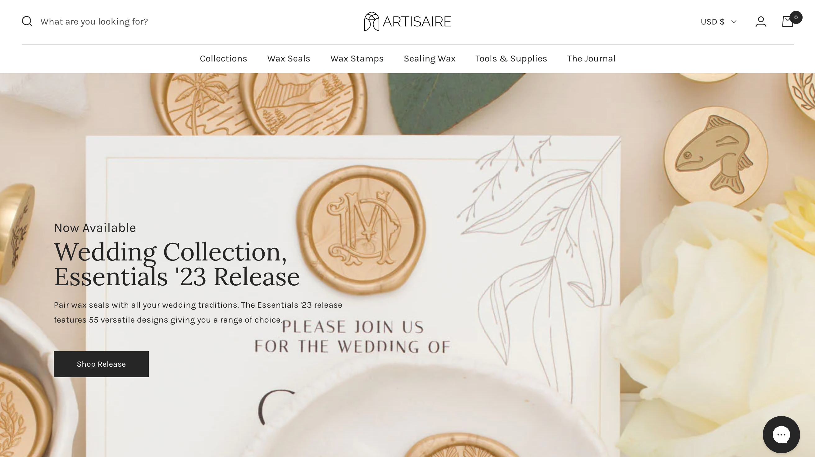 Artisaire Shopify storefront homepage
