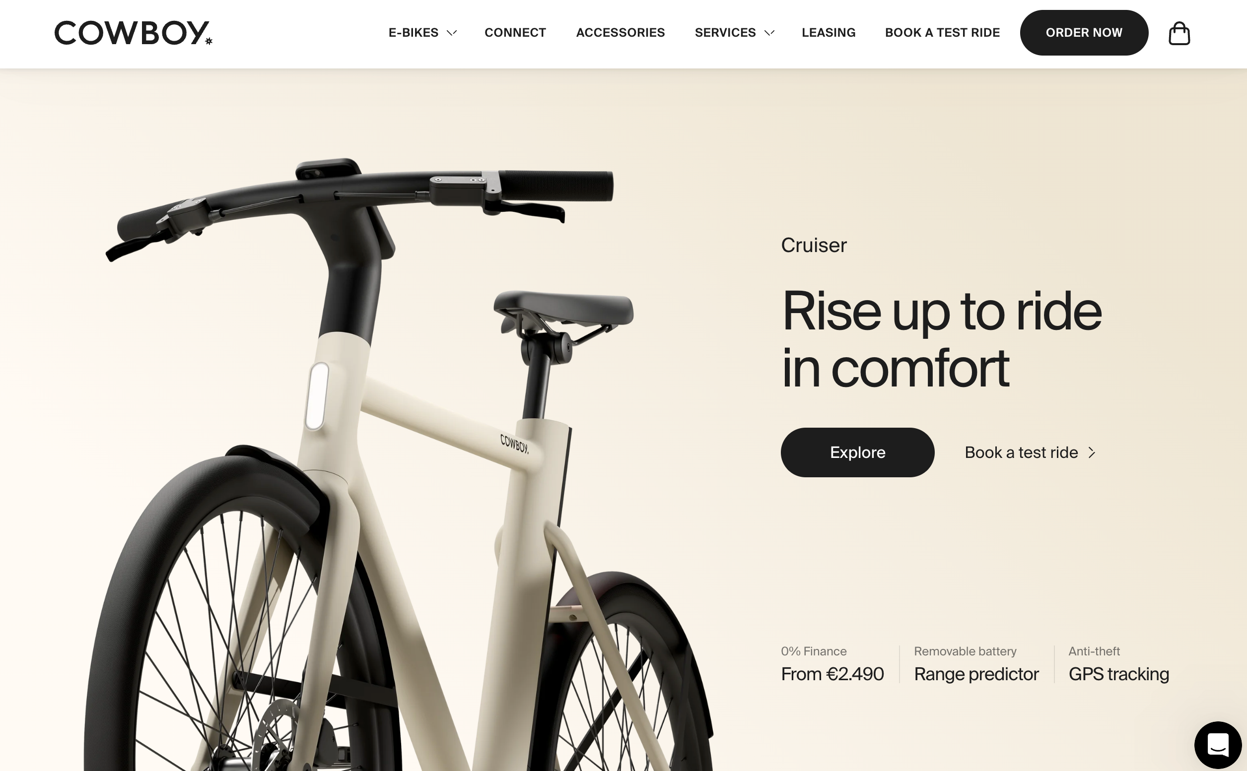 Cowboy Shopify storefront homepage