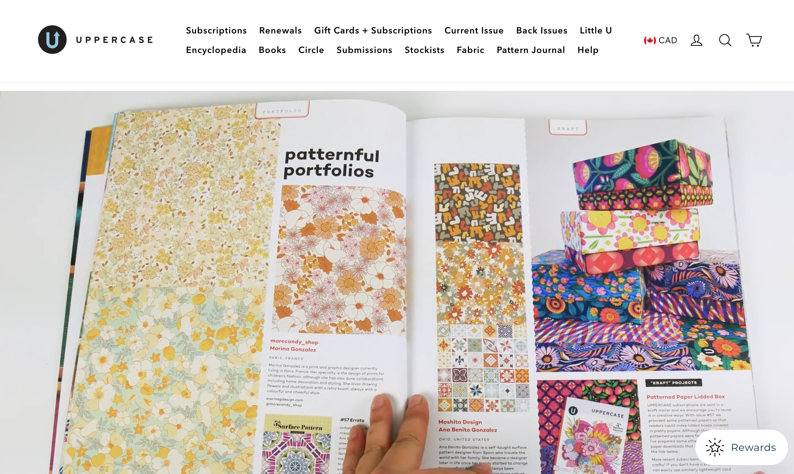 Uppercase Magazine Shopify storefront homepage