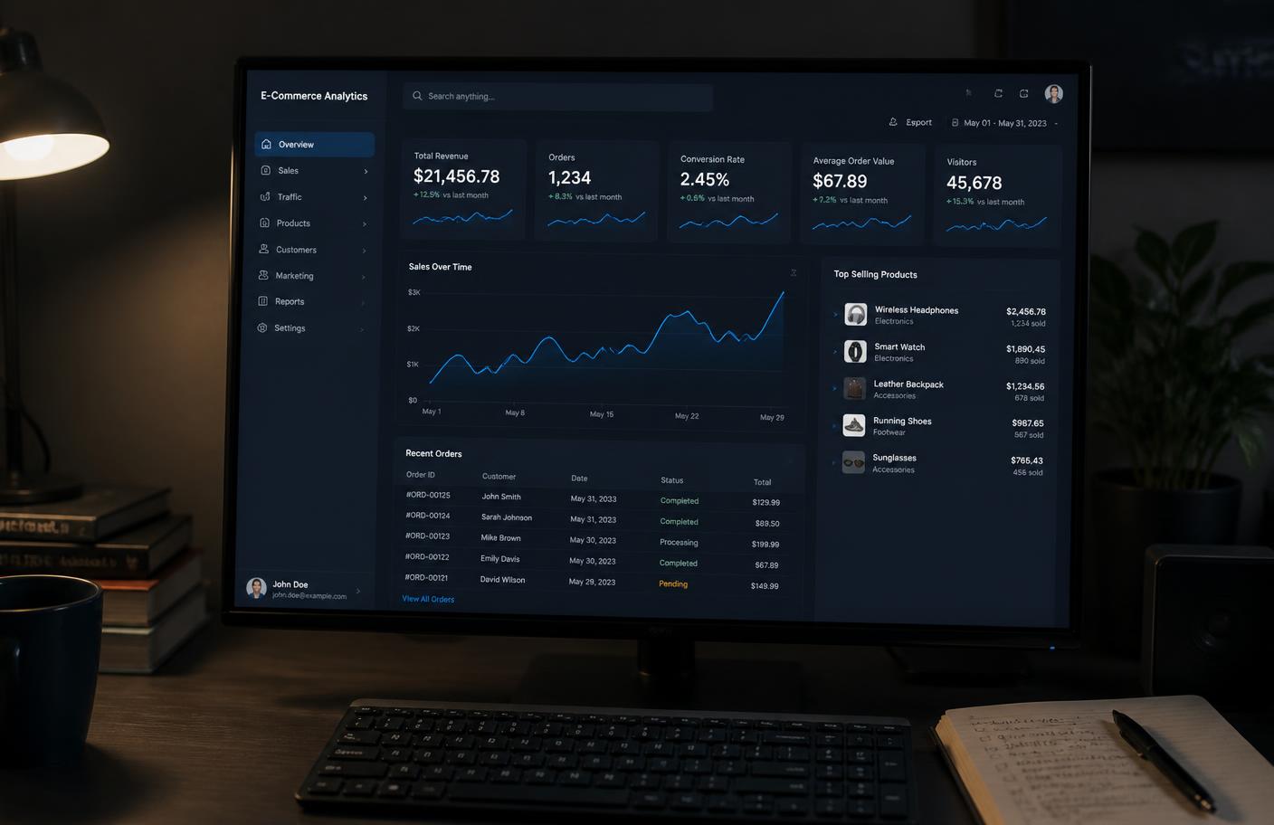 A storefront layout reviewed side by side on desktop and mobile